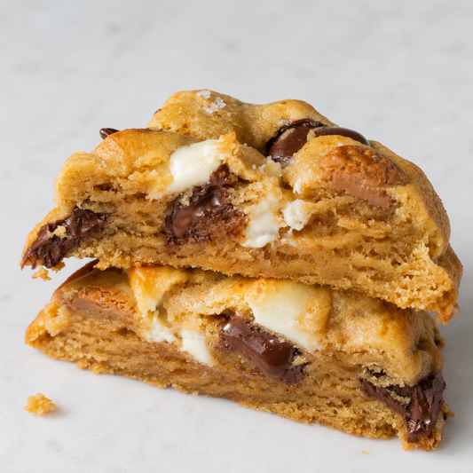 Le Trio - Cookie Irrésistible au Chocolat Noir Lait et Blanc avec Fleur de Sel de Guérande