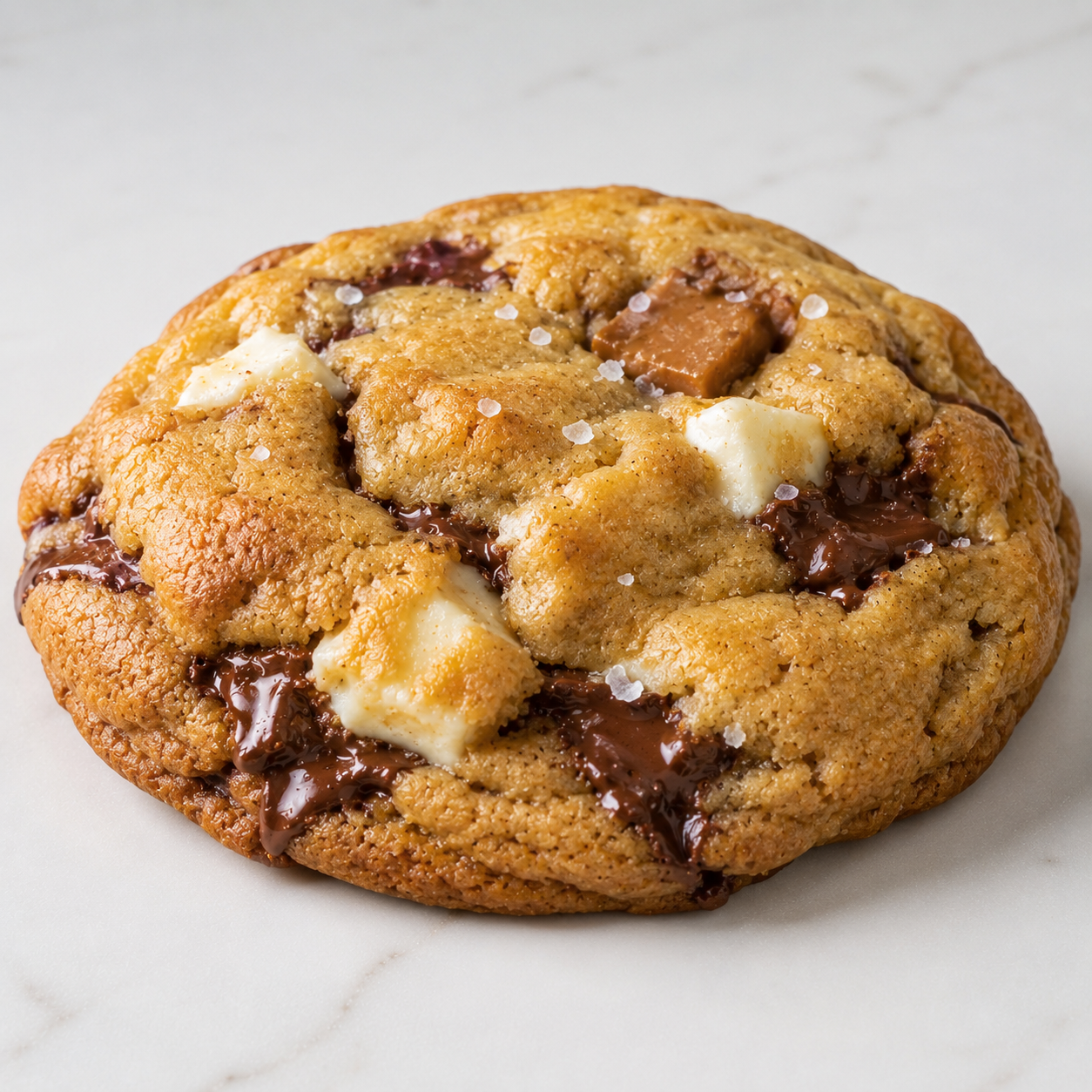 Le Trio - Cookie Irrésistible au Chocolat Noir Lait et Blanc avec Fleur de Sel de Guérande
